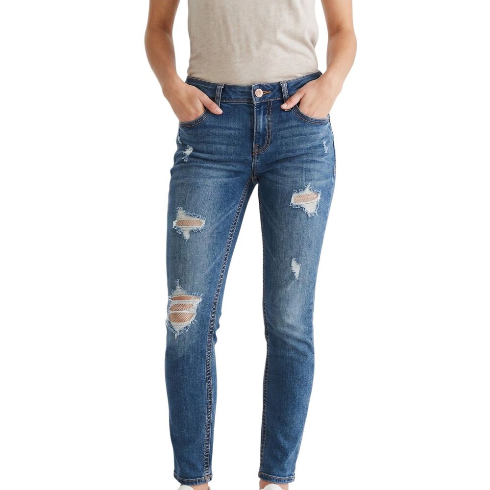 Aeropostale Bayla Distressed Skinny Jeans Size 6